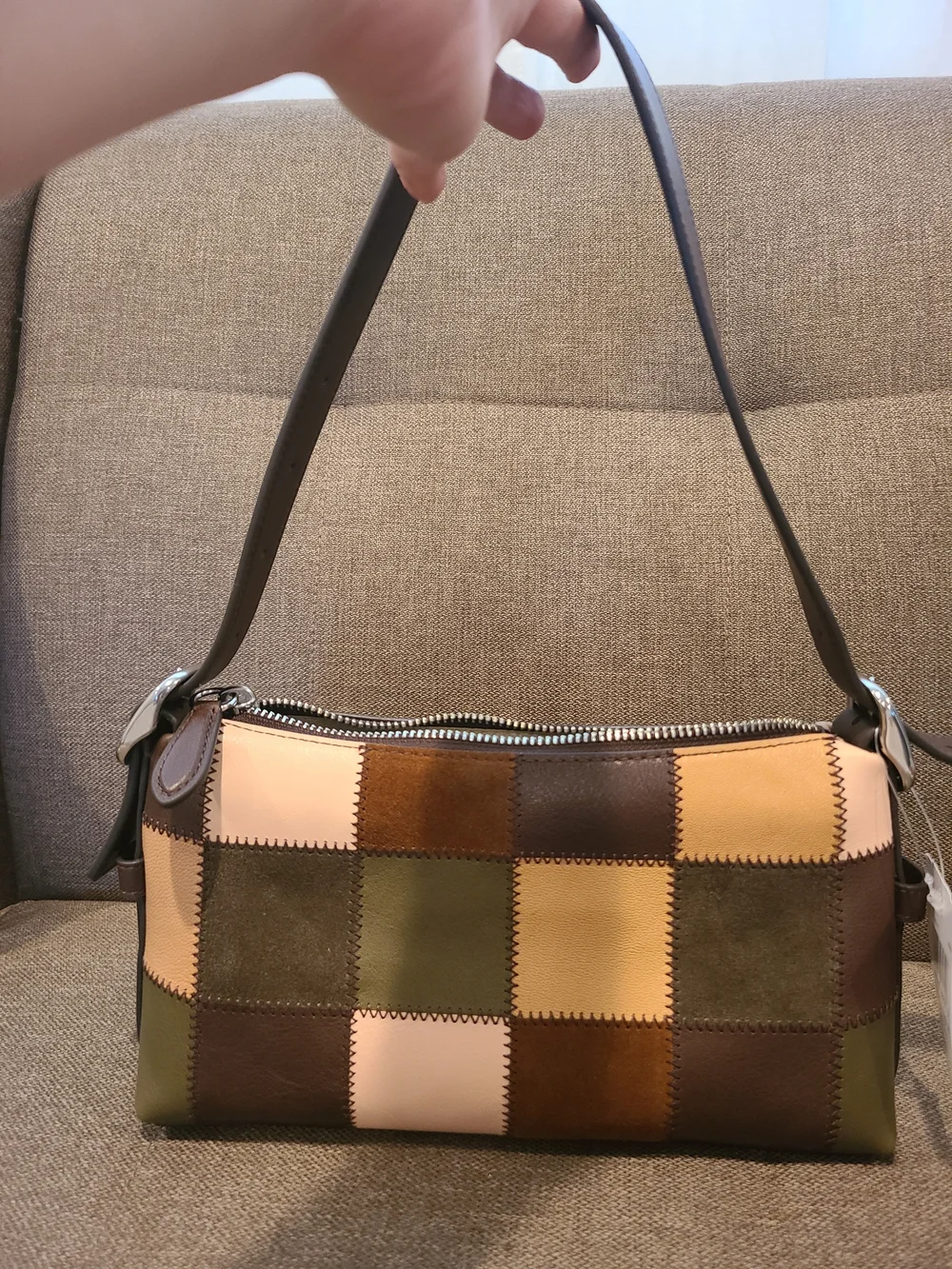 Coachtopia Alter/Ego Small Slouchy Shoulder Bag - Olive/Multi - Nwt